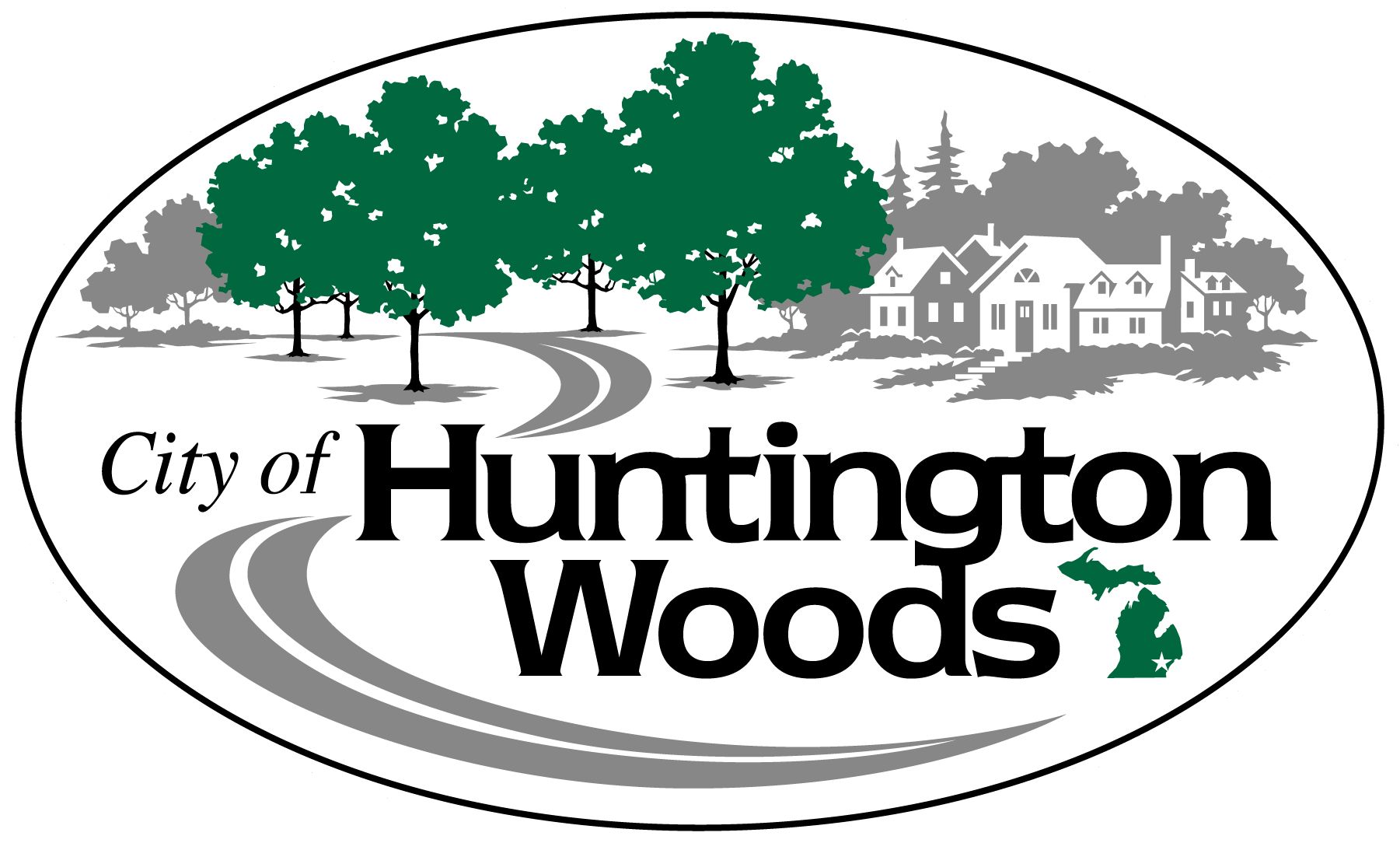 Huntington Woods Michigan welcome sign