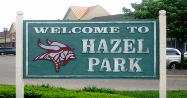 Hazel Park Michigan welcome sign
