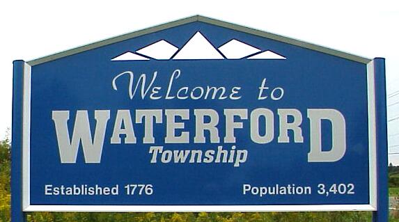 Waterford Michigan welcome sign