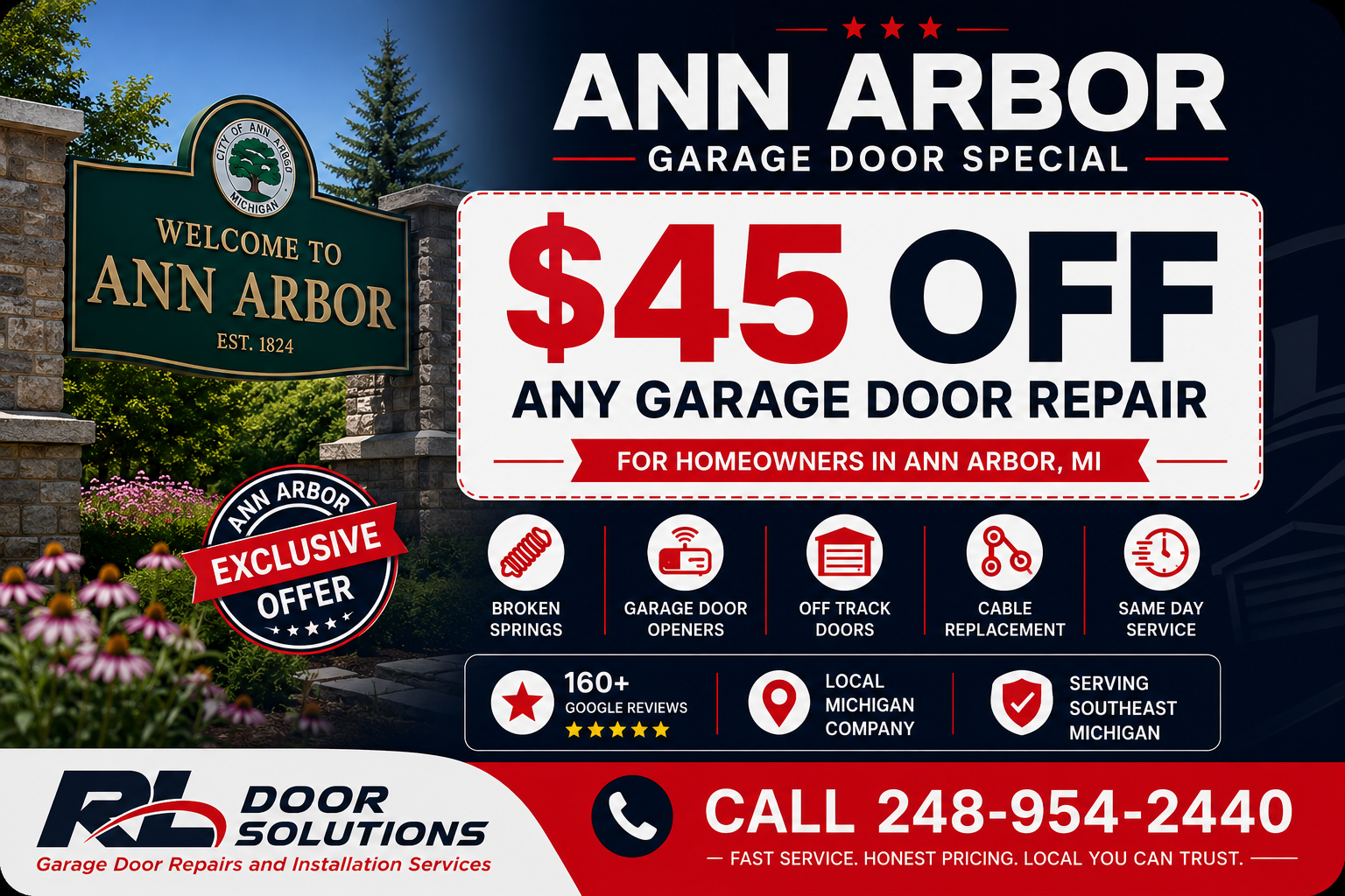 Ann Arbor Garage Door Repair Coupon