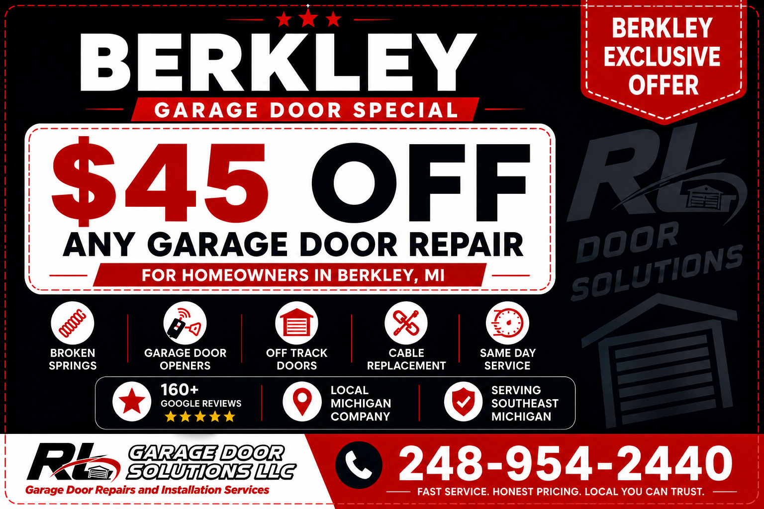 Berkley Garage Door Repair Coupon