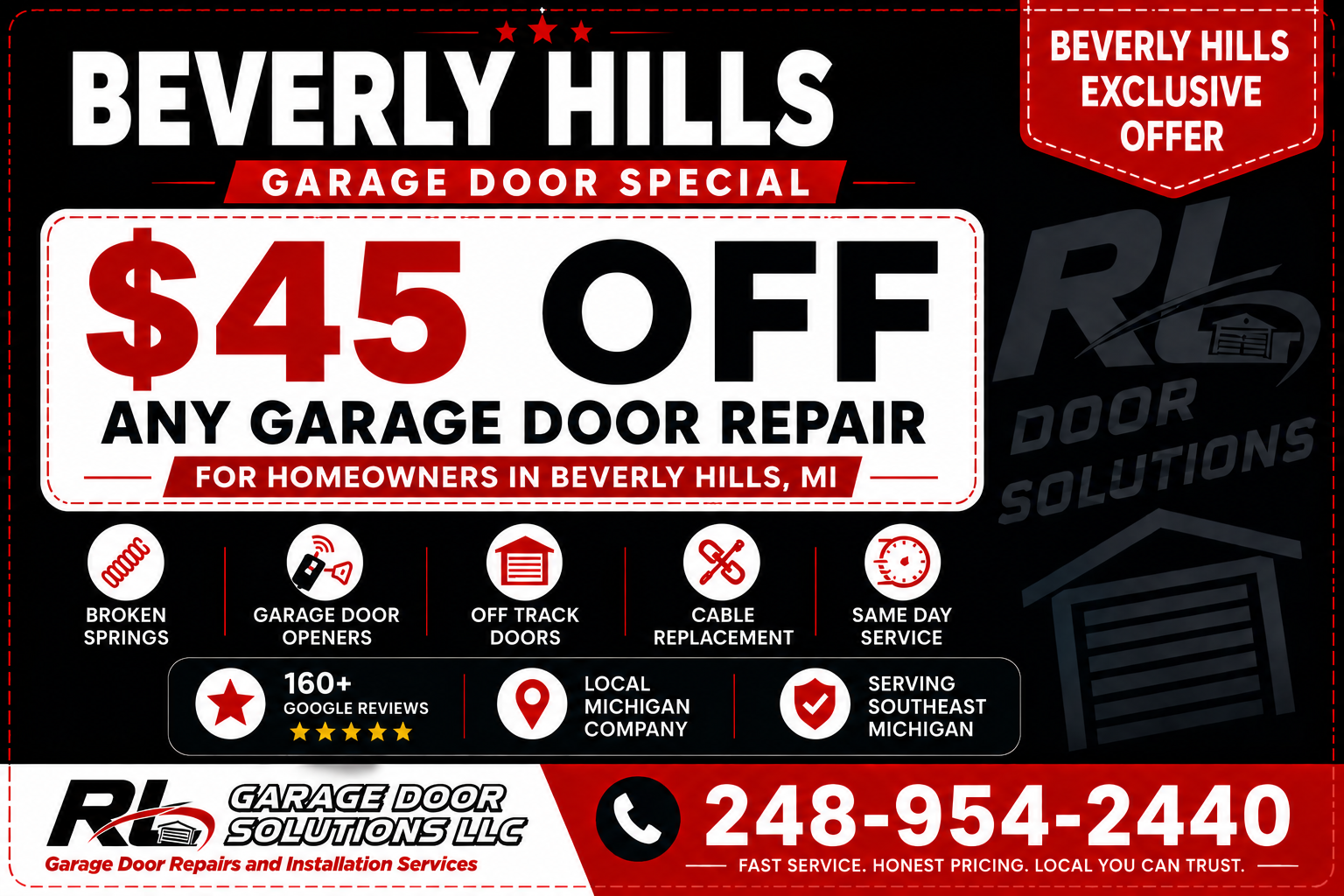 Beverly Hills Garage Door Repair Coupon