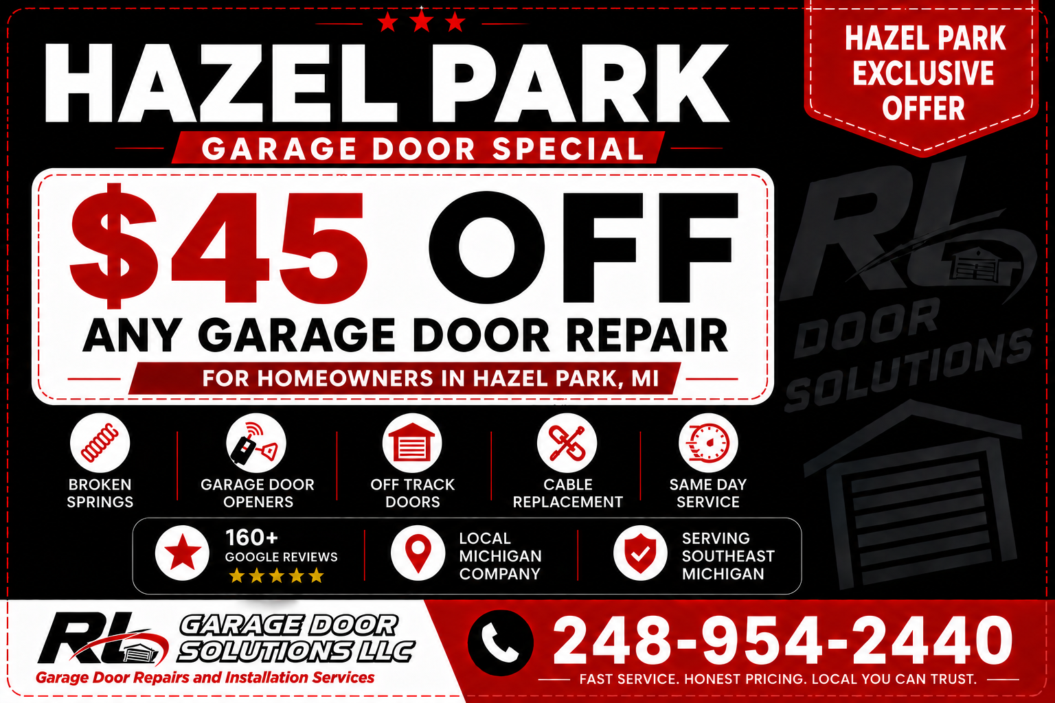 Hazel Park Garage Door Repair Coupon