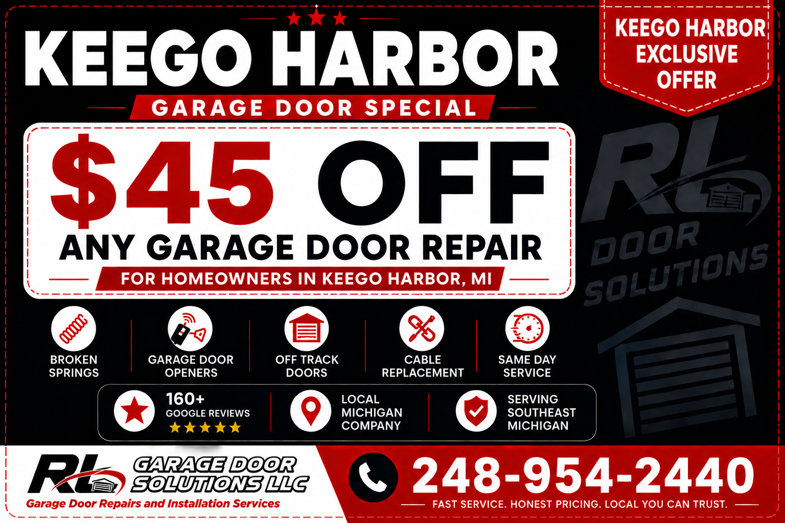 Keego Harbor Garage Door Repair Coupon