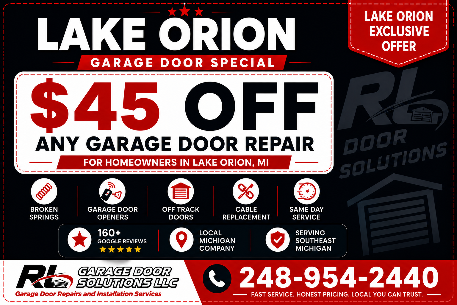 Lake Orion Garage Door Repair Coupon