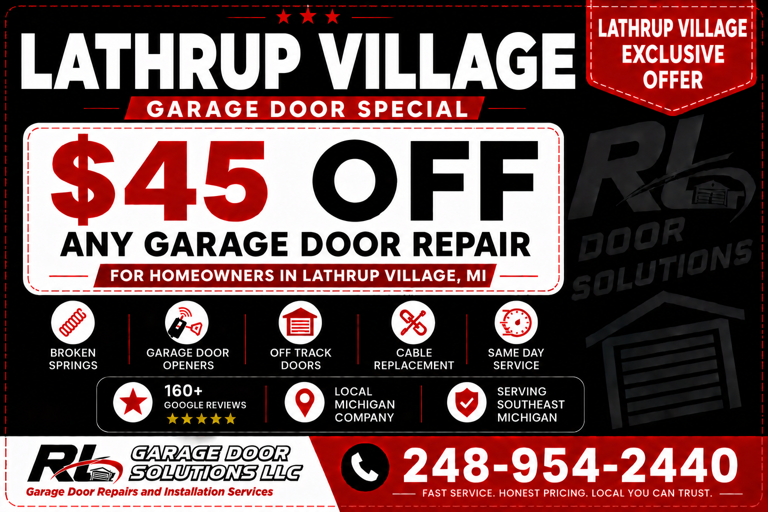 Lathrup Village Garage Door Repair Coupon