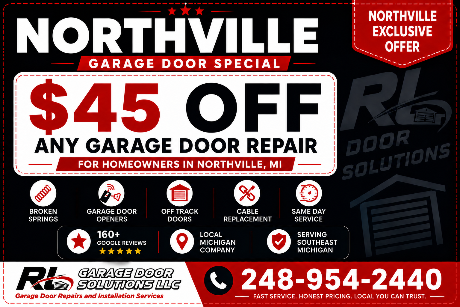 Northville Garage Door Repair Coupon