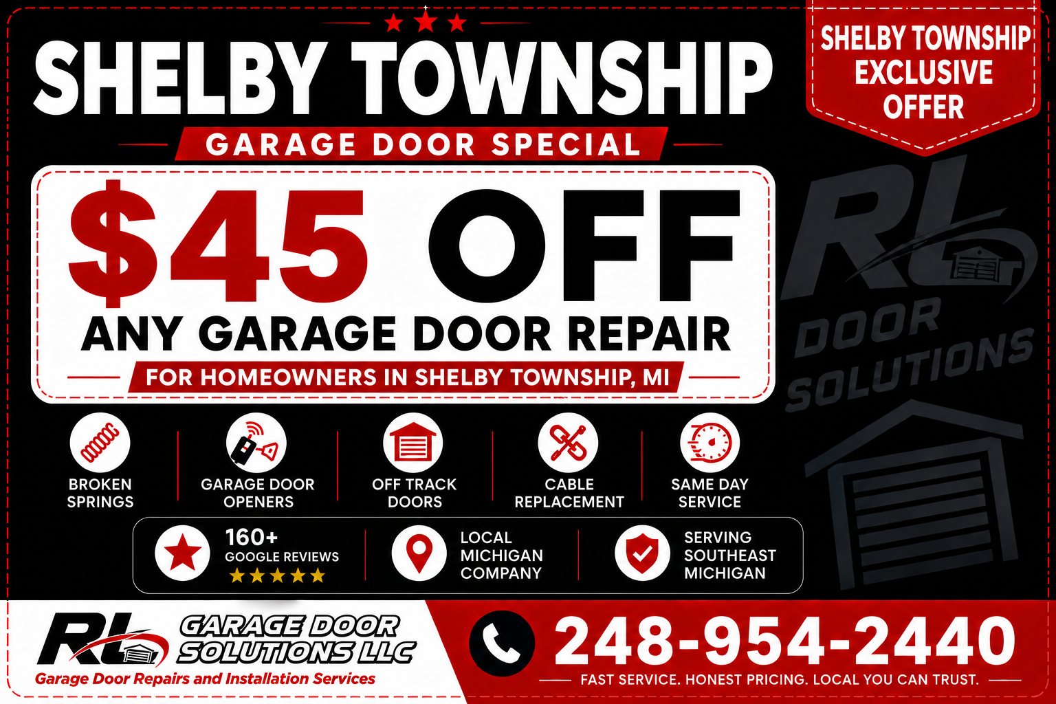 Shelby Township Garage Door Repair Coupon