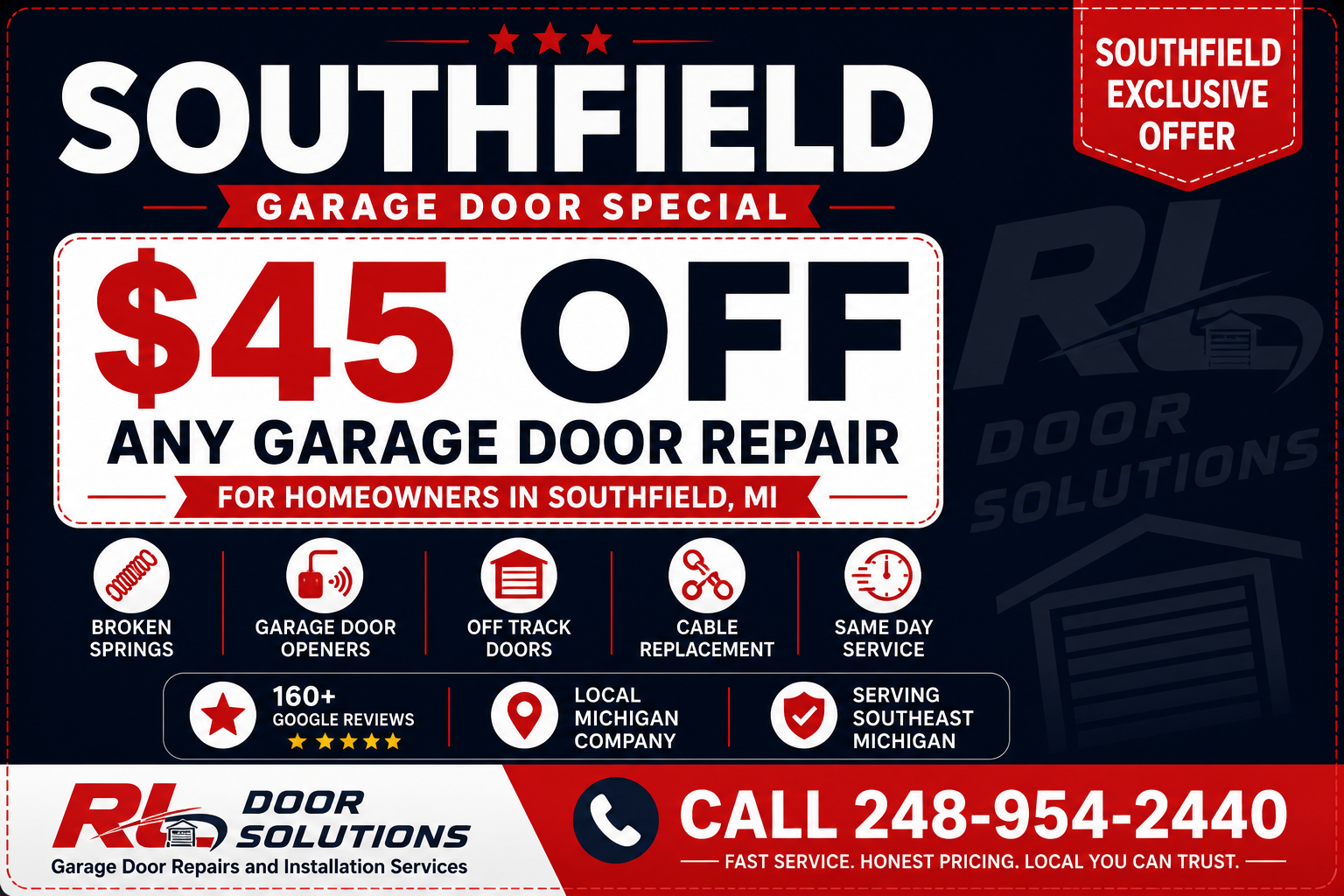 Southfield Garage Door Repair Coupon