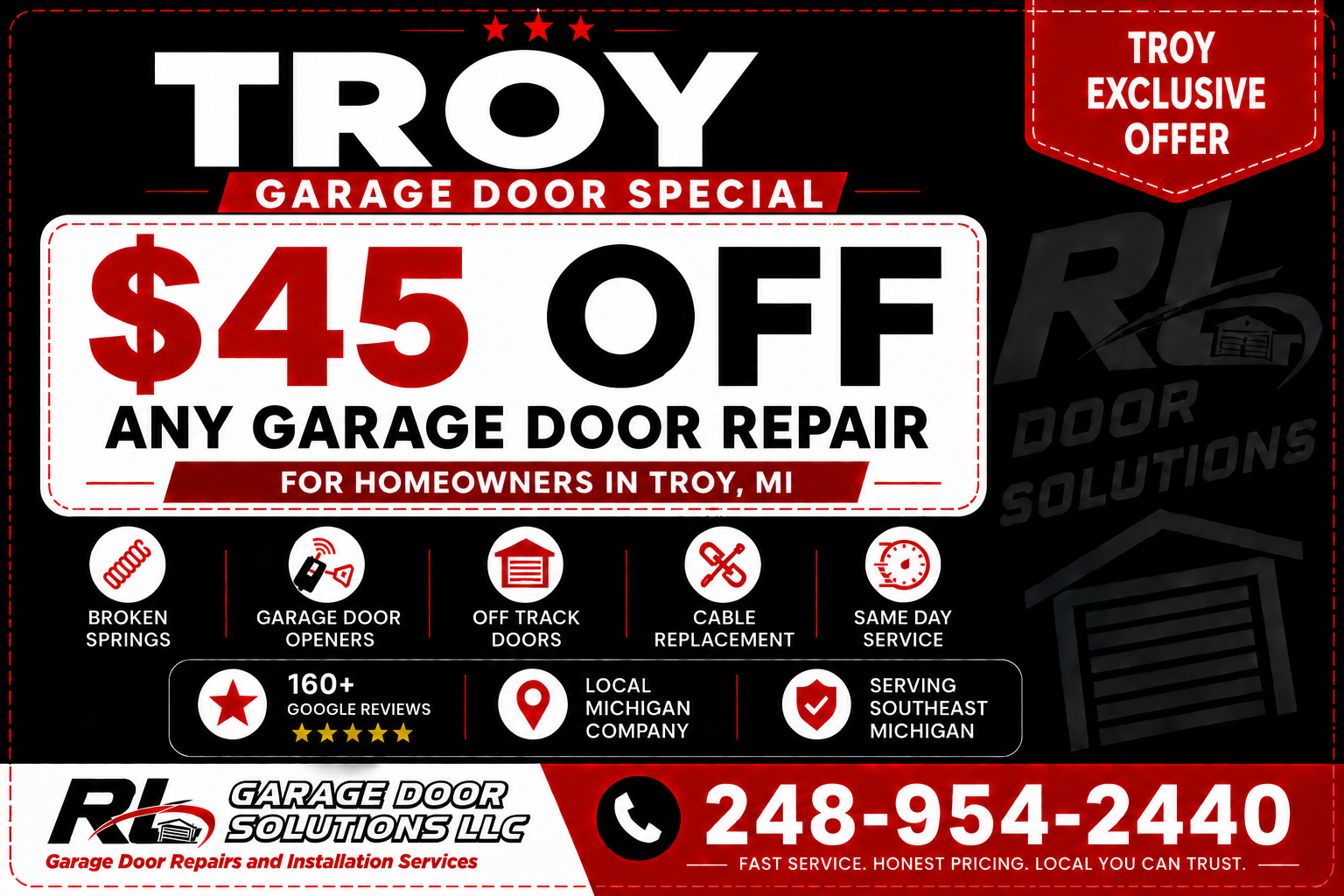 Troy Garage Door Repair Coupon