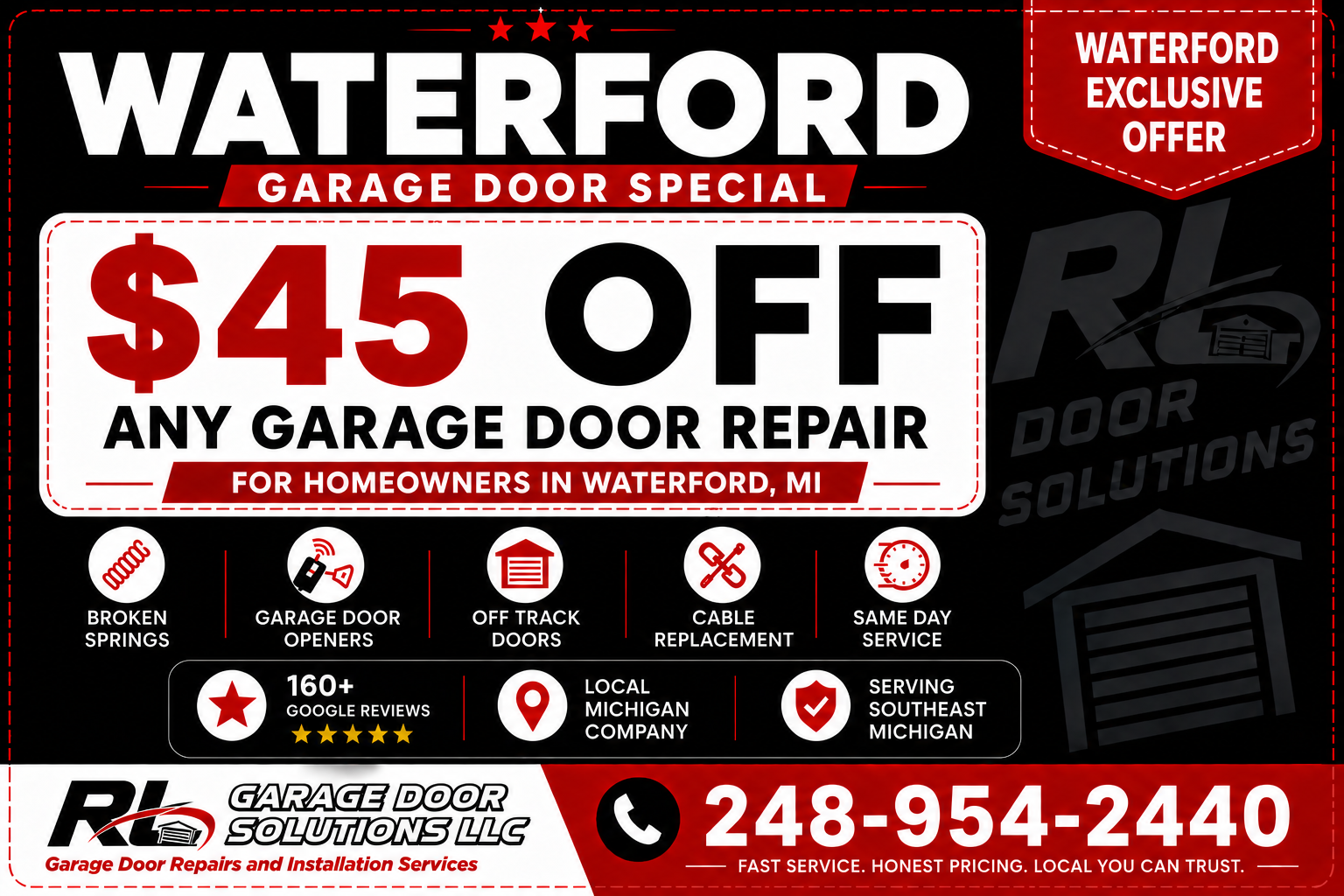 Waterford Garage Door Repair Coupon