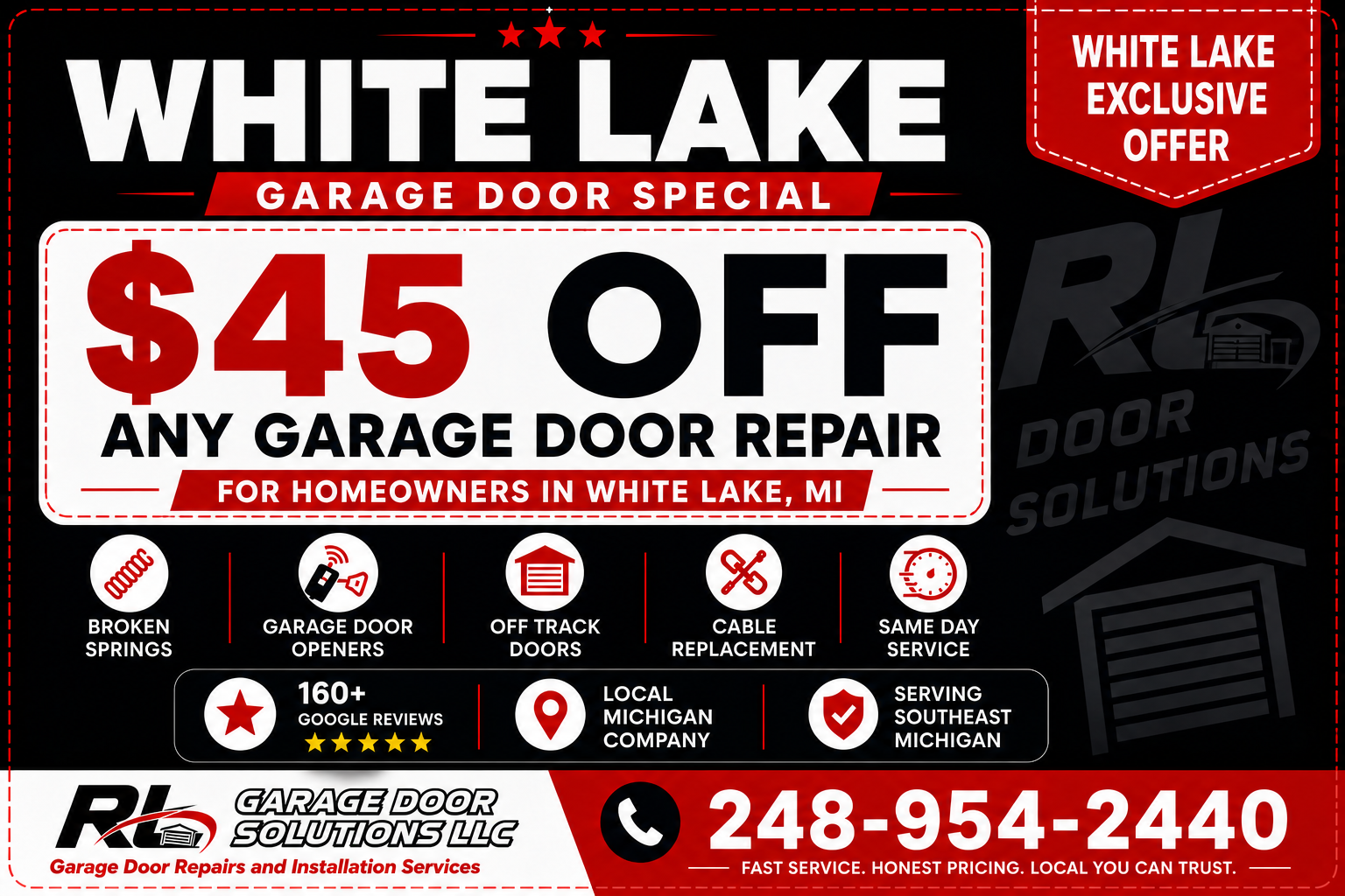 White Lake Garage Door Repair Coupon
