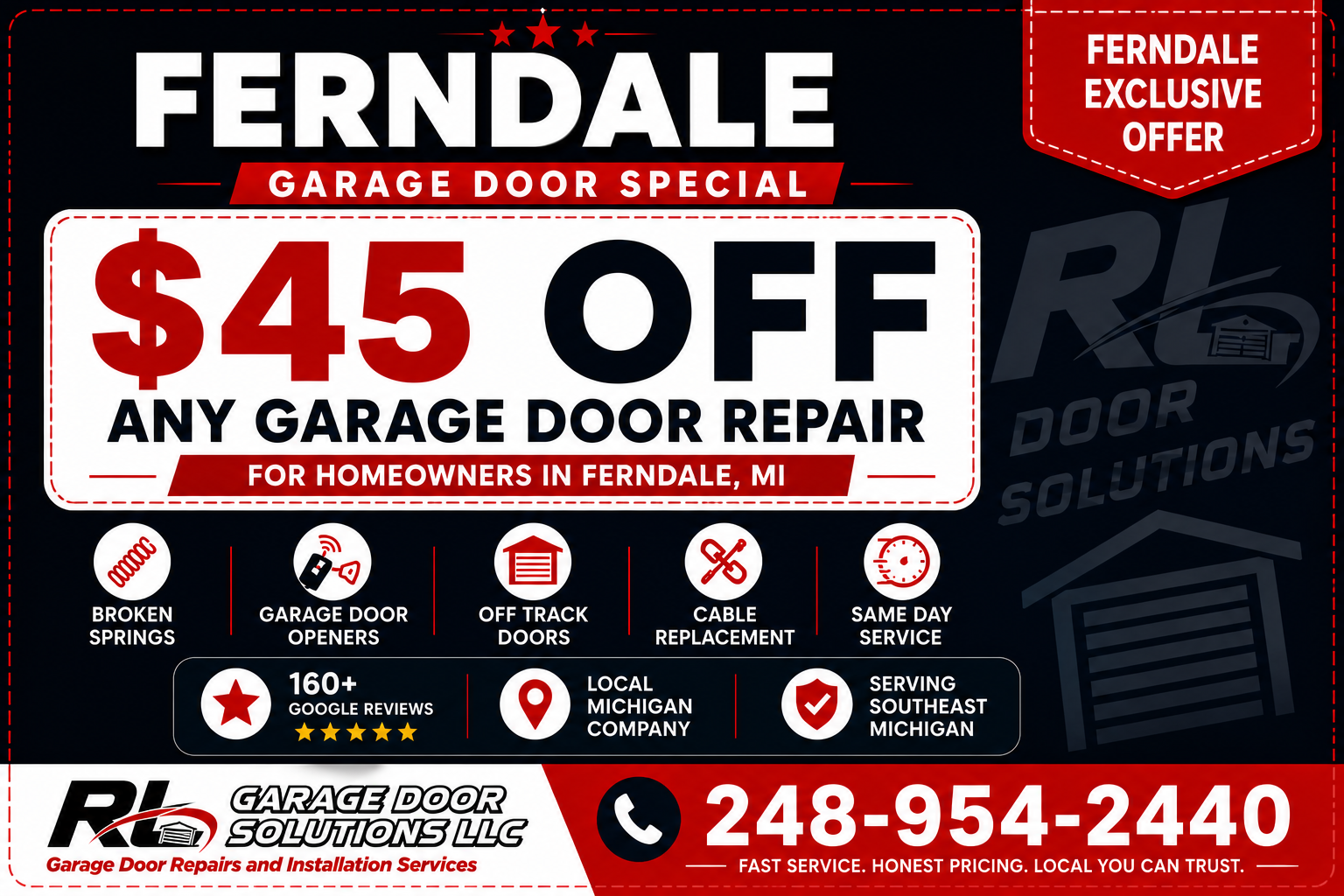 Ferndale Garage Door Repair Coupon