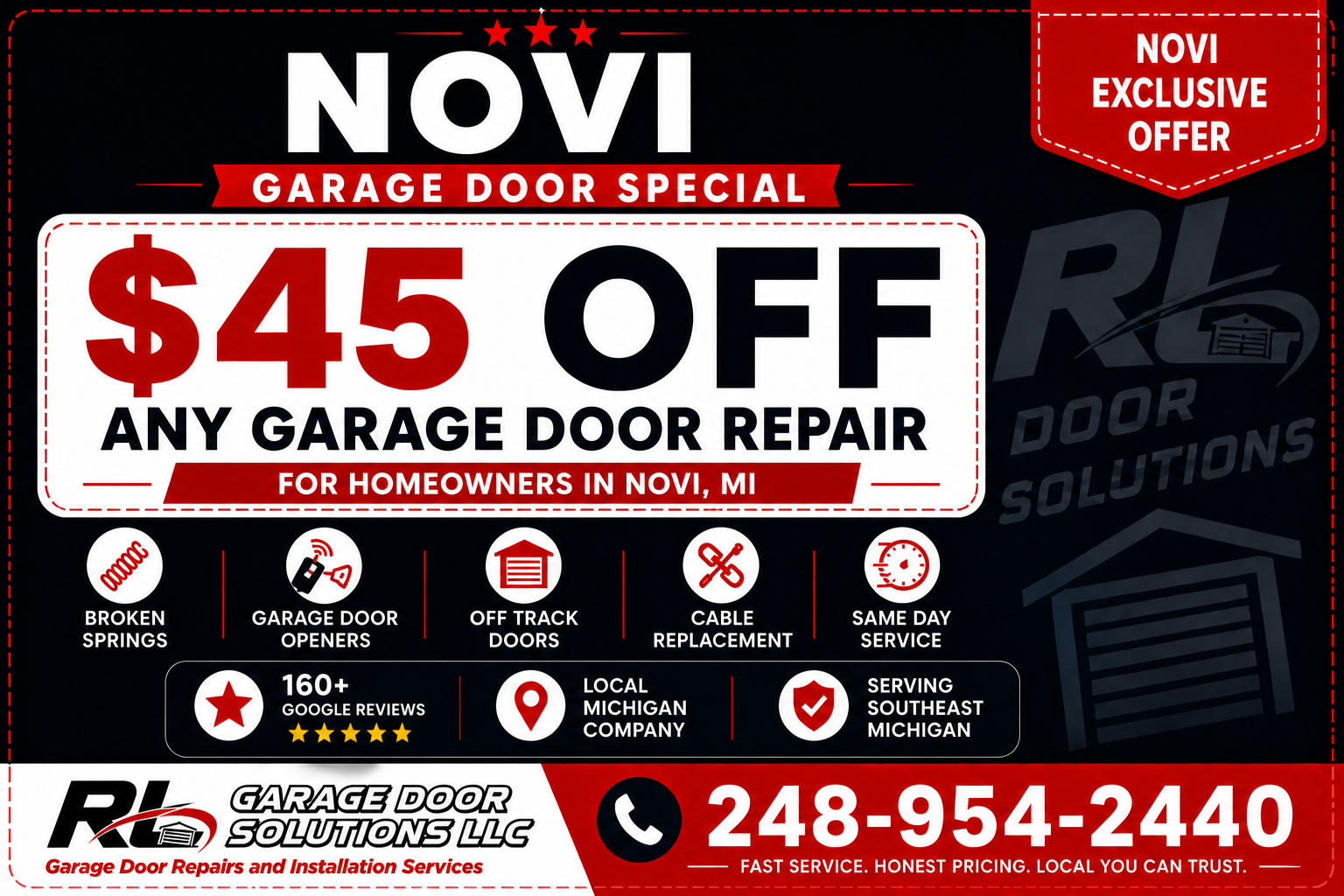 Novi Garage Door Repair Coupon